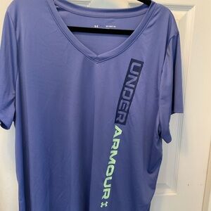 Under Armour Lavender Tee with Neon Logo